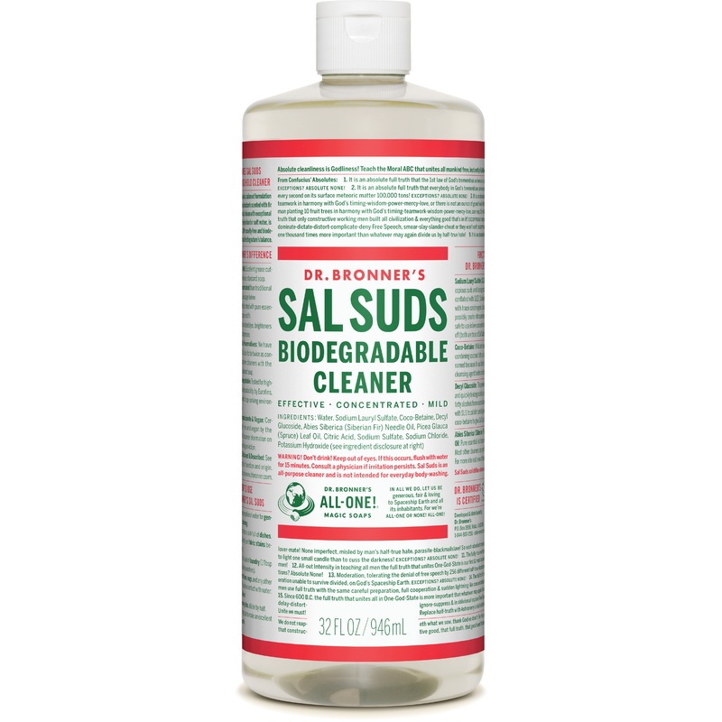 Dr. Bronner’s Sal Suds 32 Oz – All-Purpose Cleaner and Laundry Soap Concentrate