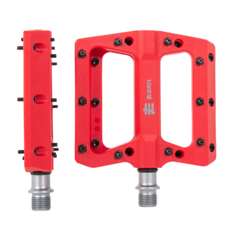 Eastern EZRA Flats Plus BMX Pedals – Red Red