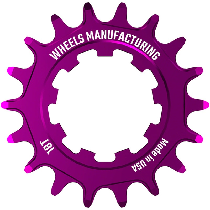Wheels Manufacturing SOLO-SPEED Cog – 18t, Fits SOLO-SPLINE and SOLO-XD kits, Purple