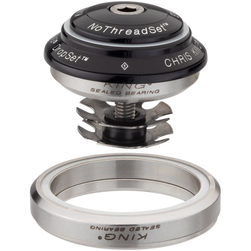 Chris King DropSet 2 Headset – 1-1/8 – 1.5″, 42/52mm, 45 Deg, Black