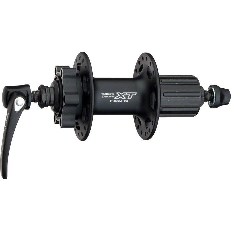 Shimano XT FH-M756-A Rear Hub – QR x 135mm 6-Bolt HG10 Black 36H