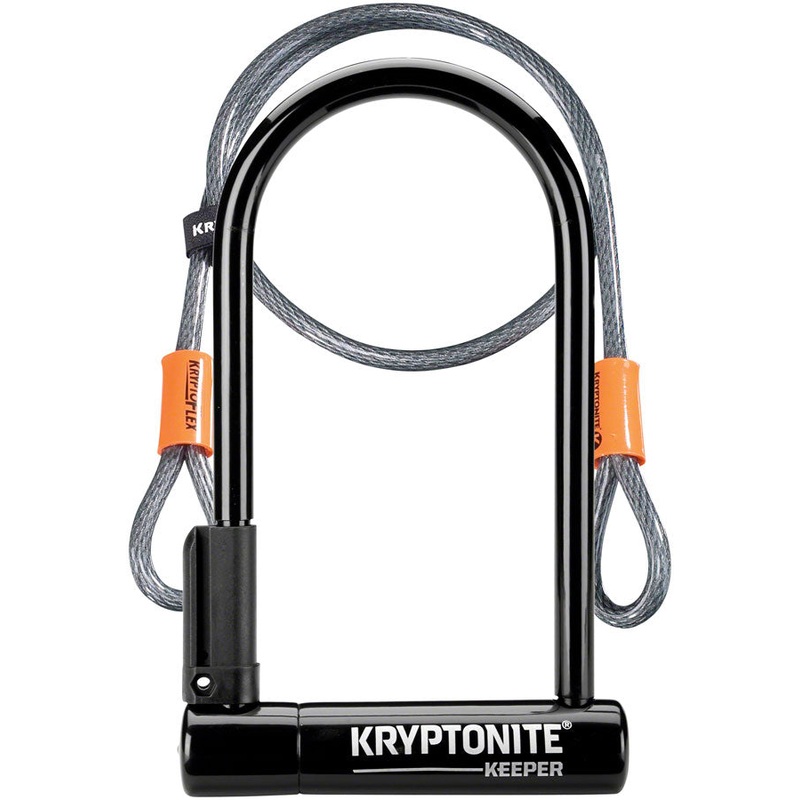Secure Kryptonite U-Locks with Hardened Steel Shaffle, Anti-Rotation Double Deadbolt, Includes Brackets & Cables for Bicycle Security 004370