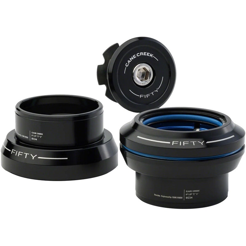Cane Creek 50 Headset – EC34/28.6 Upper | EC34/30 Lower, Straight, Black
