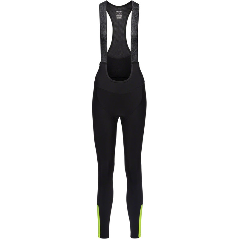 Gorewear Swiftride Thermo Bib Tights + – Black/Neon Yellow, Women’s, Large