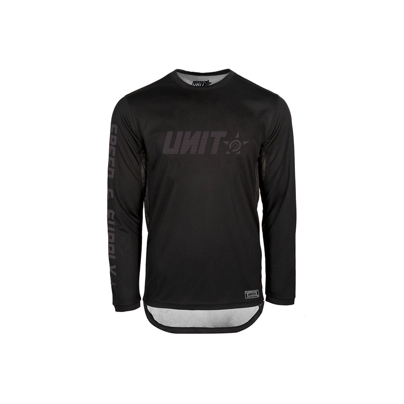 Unit Fusion Long Sleeve MX Jersey – Slim Fit – Black – 2021 Black Medium