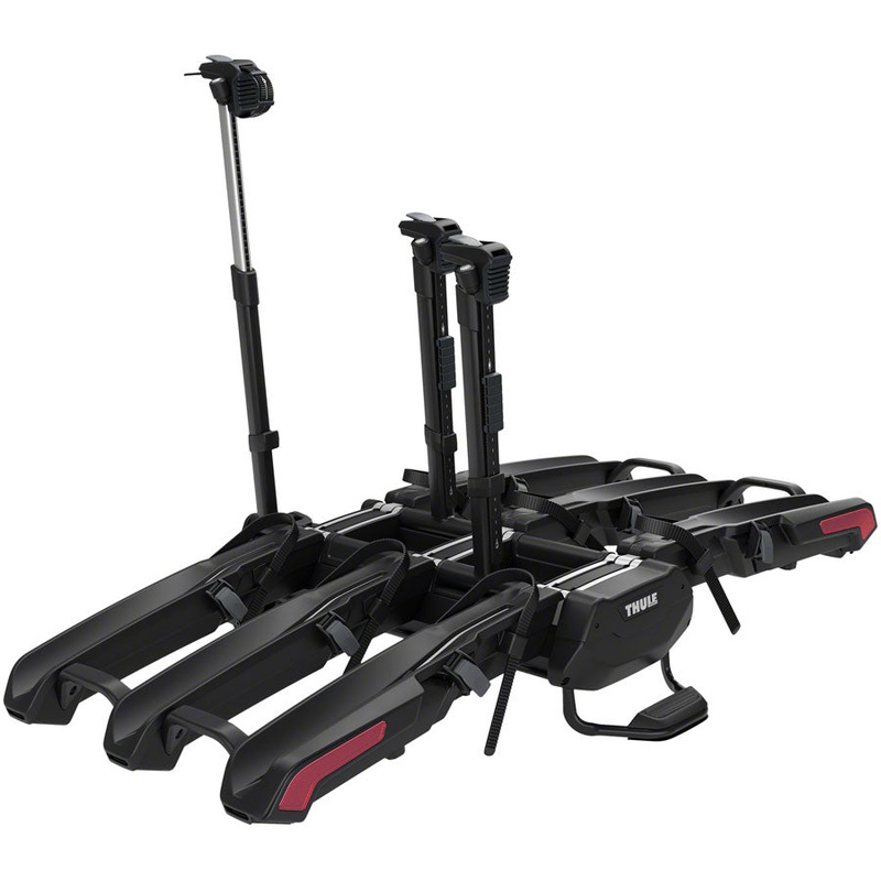 Car Bike Rack Thule Epos Platform Hitch Bike Rack – 3-Bike, 2″ Receiver, Black