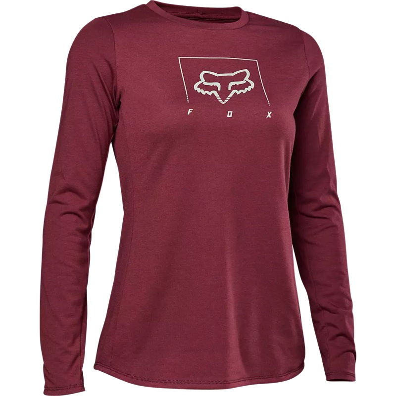 Fox Racing Ranger Dri Release Mid Long Sleeve MTB Jersey – Womens – Dark Maroon Dark Maroon X-Small