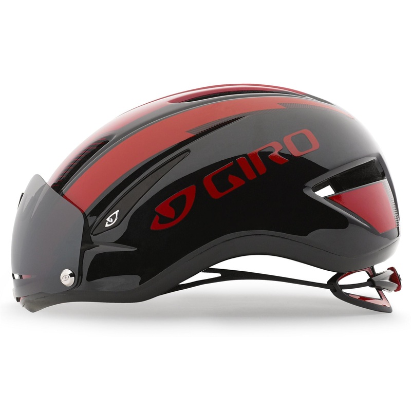 Giro Air Attack Shield Road Helmet – Red-Black Red – Black Medium
