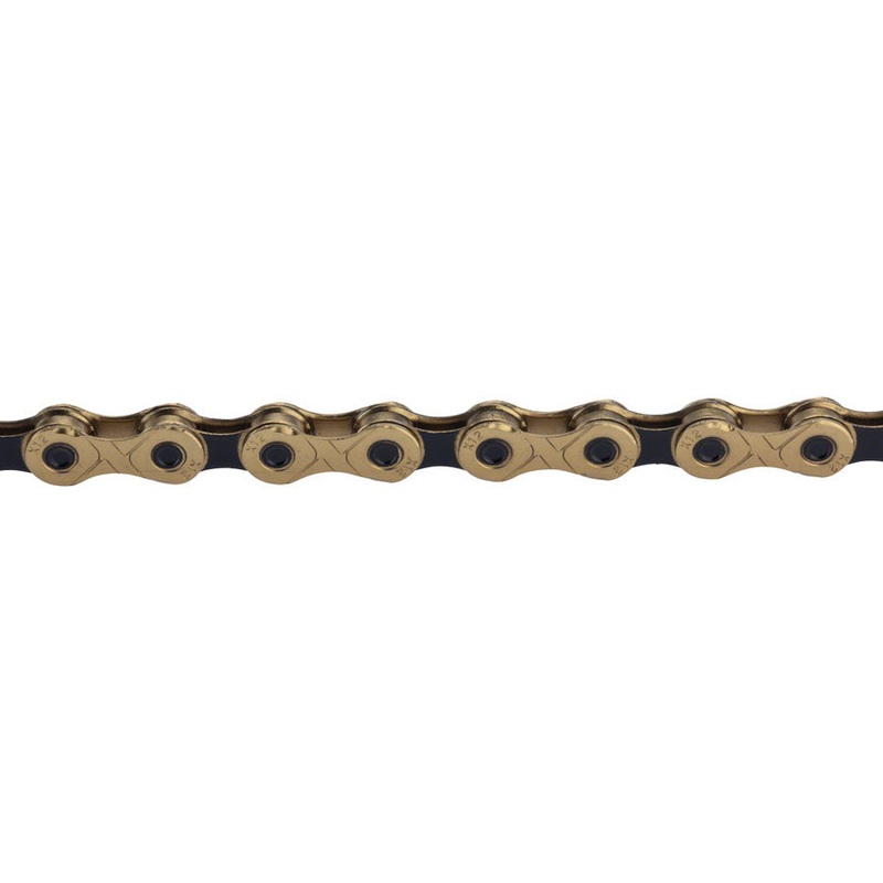 KMC X12 Chain – 12-Speed, 126 Links, Gold/Black