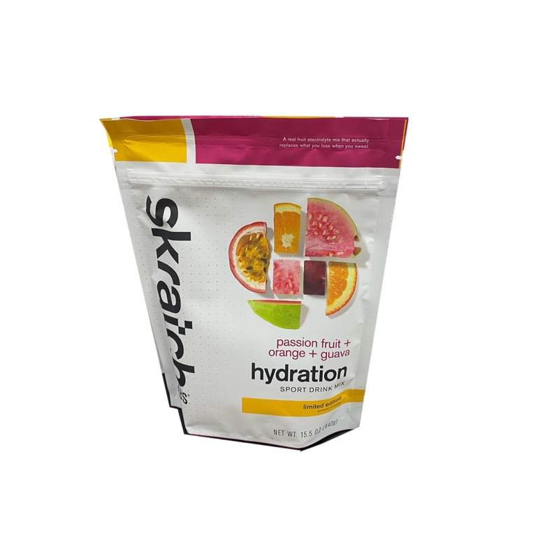 Skratch Labs Sport Hydration Mix – Passion Fruit-Orange-Guava Passion Fruit – Orange – Guava 440g – 20 Serving Resealable Bag