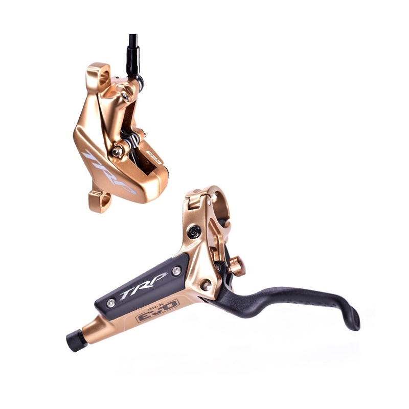 TRP DH-R EVO HD-M846 Disc Brake and Lever – Gold Gold Front – Post Mount – 2.3mm Rotor