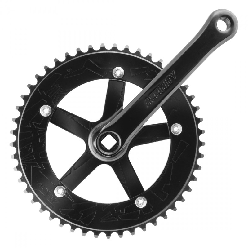 Affinity Pro Track CrankArm Set 165mm Single Speed Aluminum Black