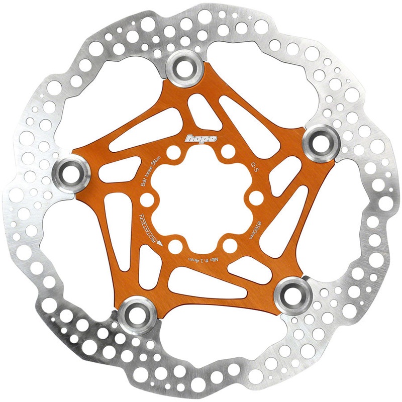 Hope Floating Disc Brake Rotor – 160mm, 6-Bolt, Orange