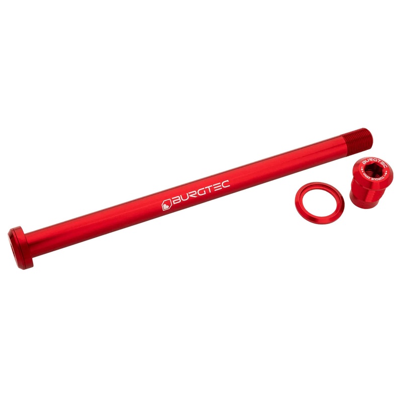 Burgtec Pivot 185.3mm UDH Rear Axle Collection  Alloy, Durable, Precision-Engineered MTB Components for Firebird, Mach 6, Switchblade & More Race Red