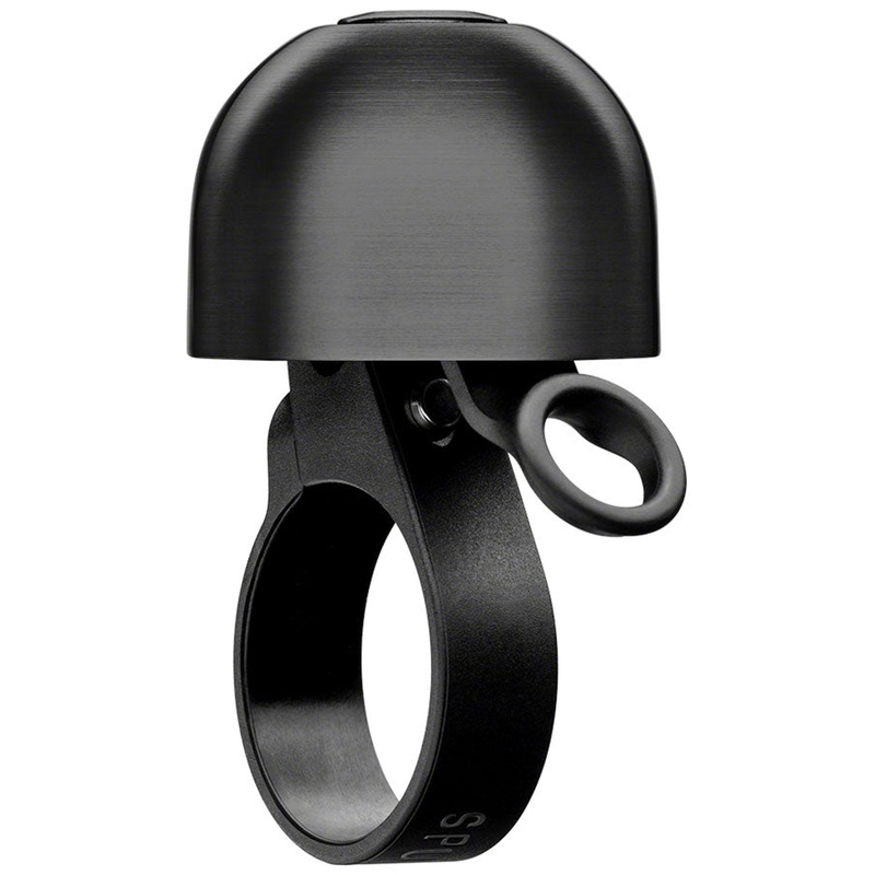 Spurcycle Compact Bicycle Bell Collection  Lightweight, Durable, Alloy & Nylon Components, Easy Install, Clear Sound, Variety of Colors & Styles Black/Black