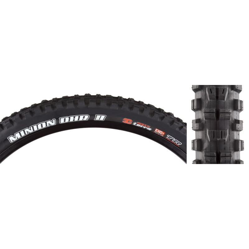 Maxxis Minion DHR II Tire – 29 x 2.5 Tubeless Folding BLK 3C MaxxTerra EXO+