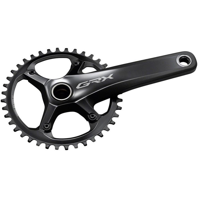 Shimano GRX FC-RX810-1 Crankset – 175mm, 11-Speed, 40t, 110 BCD, Hollowtech II Spindle Interface, Black