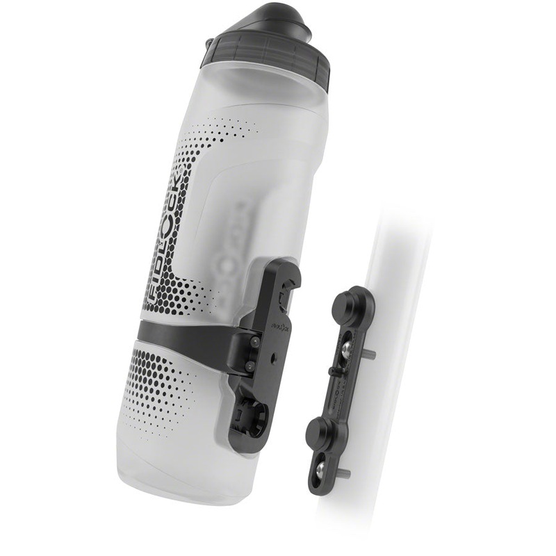 Fidlock TWIST Water Bottle Cage Set – Bike Base Mount, Bolt-On, 800ml, Clear