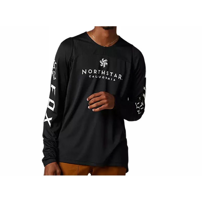 Fox Racing Defend Long Sleeve MTB Jersey – Northstar – Black Black Small
