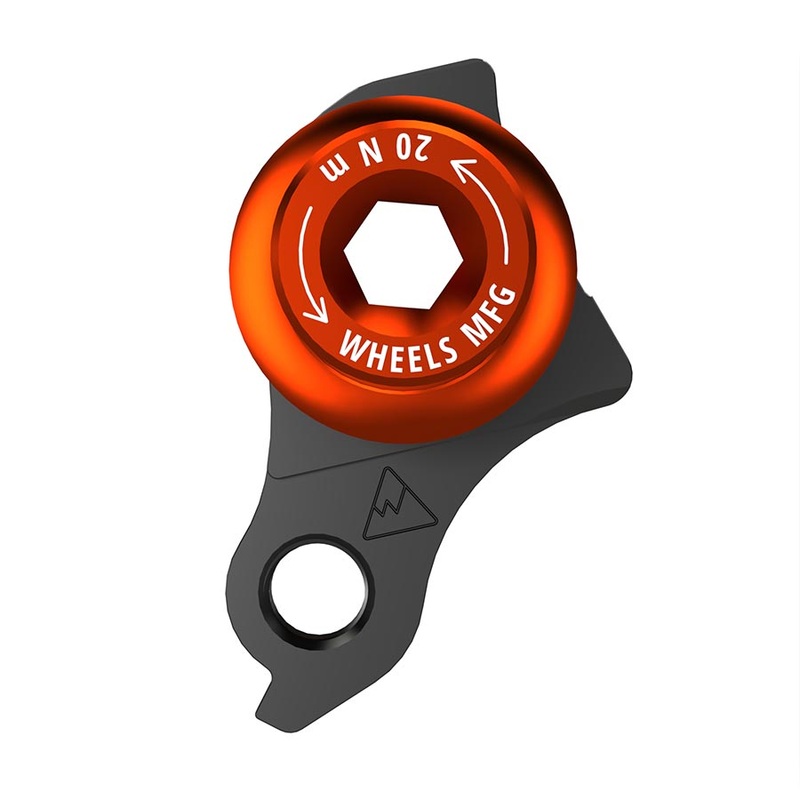 Wheels Manufacturing Universal Derailleur Hanger – 487-3 For Trek ABP MTB Frames designed to accept SRAM UDH BLK/Orange
