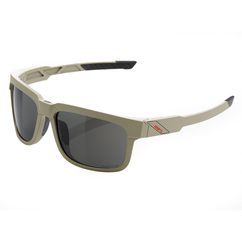 100% Type-S – Soft Tact Quicksand Performance Sunglasses – Gray PEAKPOLAR Lens Cream
