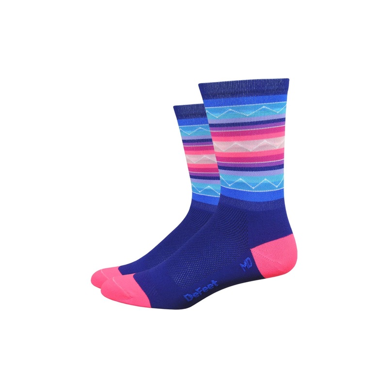 Sock DeFeet Aireator 6 Santa Fe Large Blue/Pink