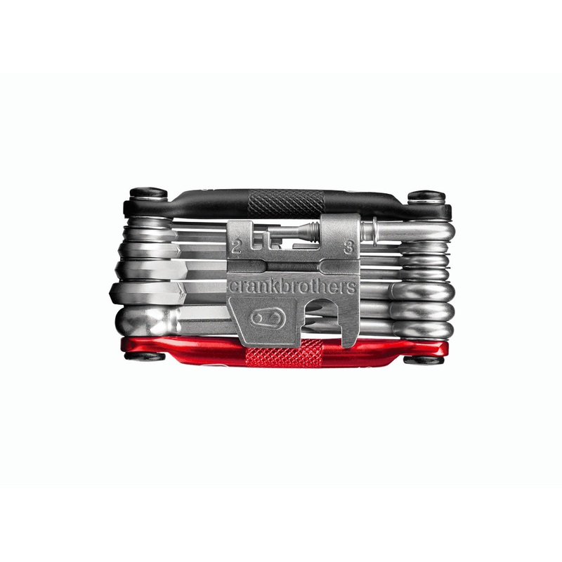 Crank Brothers M19 Multi-Tool – Black-Red Black – Red