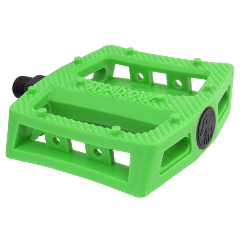 The Shadow Conspiracy Ravager Plastic Pedals 9/16″ 20 In-Molded Pins Neon Green