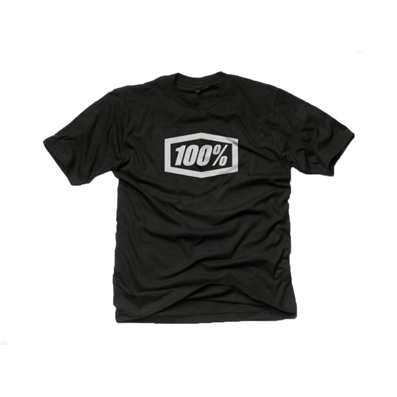 100% Essential Tee Shirt – Black Black Large