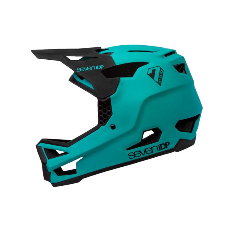 7 iDP Project.23 Glass Fiber Full Face Helmet – Matt Teal-Gloss Black Matt Teal – Gloss Black Small