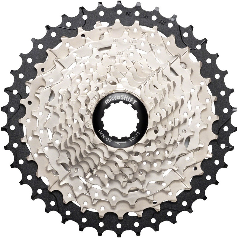 microSHIFT Sword Cassette – 10-Speed 11-38t Alloy Spider Satin Nickel