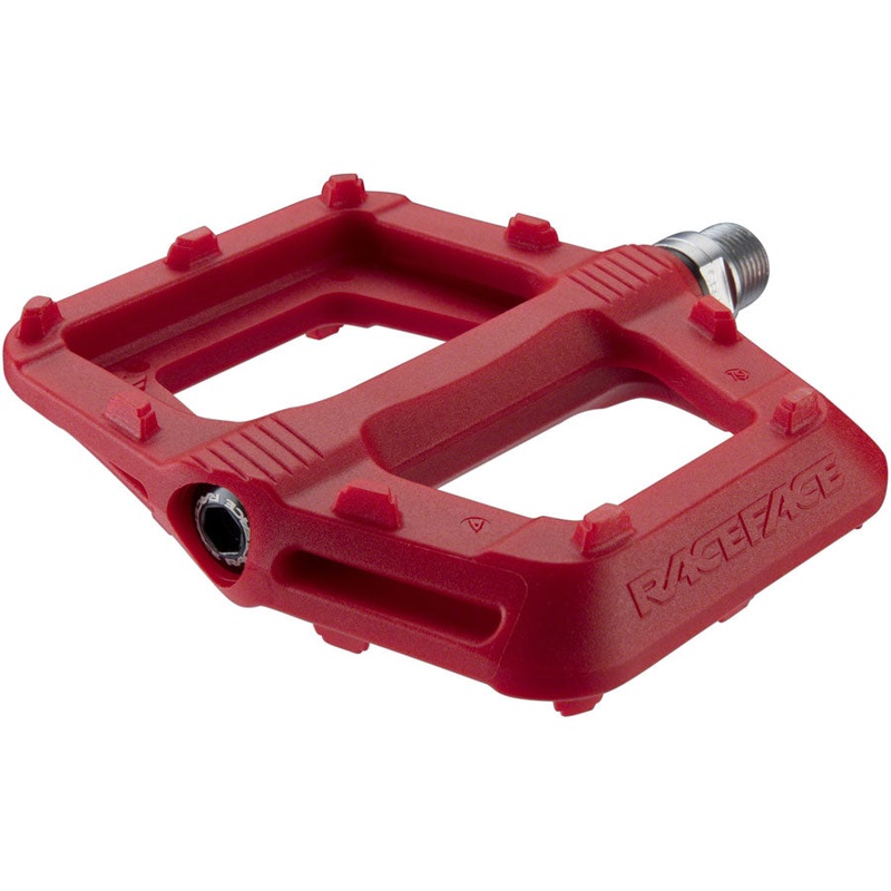 RaceFace Ride Pedals – Platform, Composite, 9/16″, Red