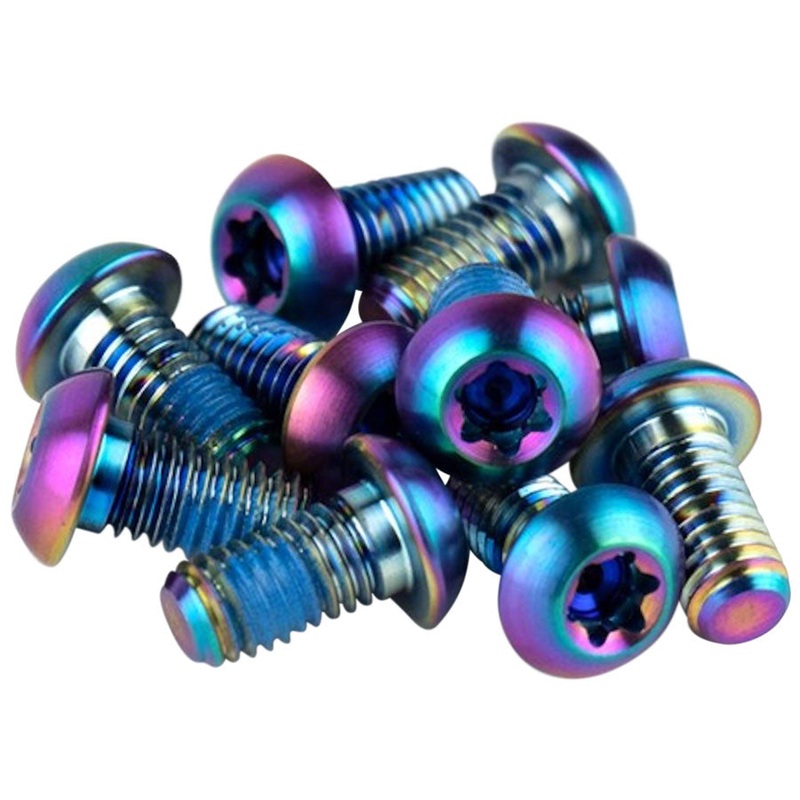 SRAM Titanium T25 Rotor Bolt Kit – Rainbow, Set of 12