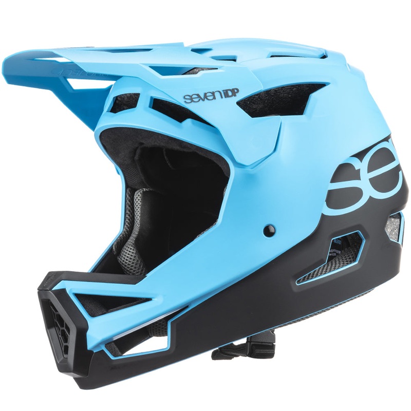 7 iDP Project 23 ABS Full Face Helmet – Matt Ocean Blue-Black Matt Ocean Blue – Black X-Small