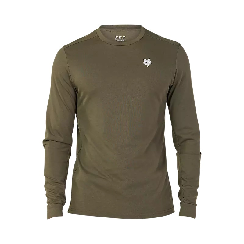 Fox Racing Ranger Dri Release MD Long Sleeve MTB Jersey – Tred – Olive Green Olive Green Small