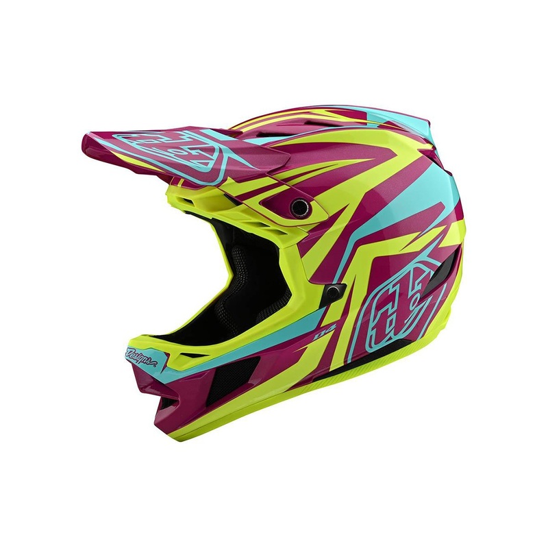 Troy Lee Designs D4 Composite Full Face Helmet – Slash – Purple-Yellow – 2020 Purple – Yellow X-Small