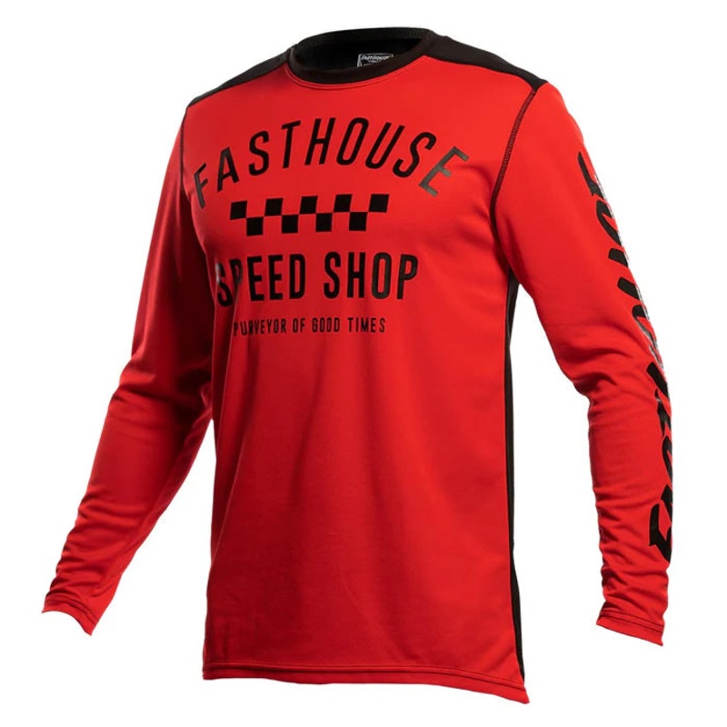 Fasthouse Carbon Jersey – Red-Black Red – Black Small