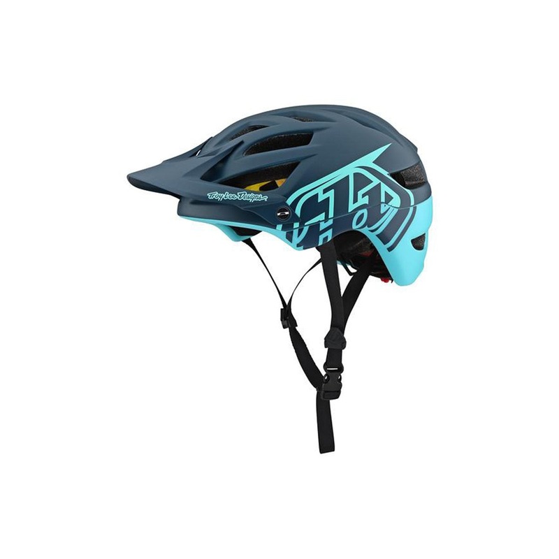 Troy Lee Designs A1 MIPS MTB Helmet – Classic – Dark Gray-Aqua2019 Dark Gray – Aqua X-Small