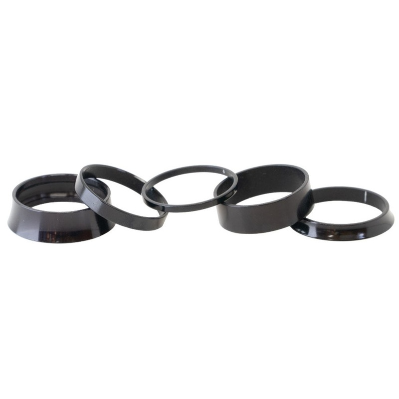 White Industries Headset Spacer Kit – Black Black 5 Pcs – 1.1/8″