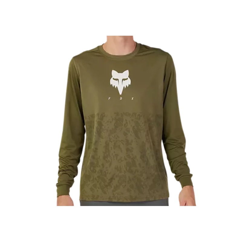 Fox Racing Ranger Tru Dri Long Sleeve MTB Jersey – Olive Green Olive Green Small