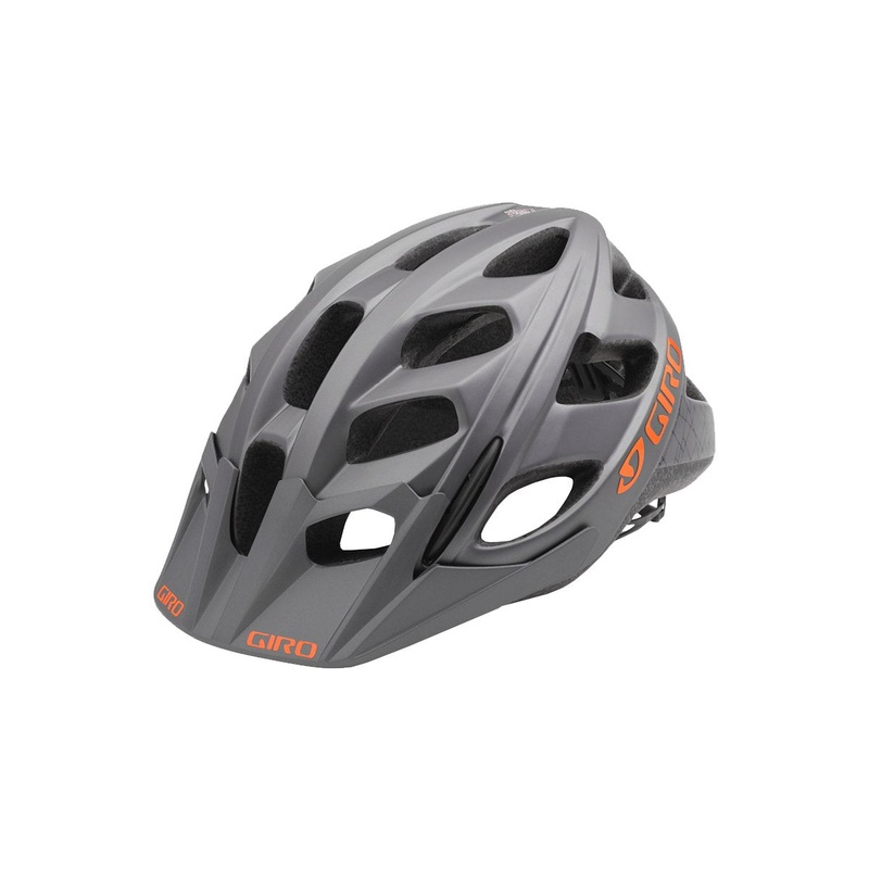 Giro Hex MTB Helmet – Matt Titanium-Orange Flame Matt Titanium – Orange Flame Small