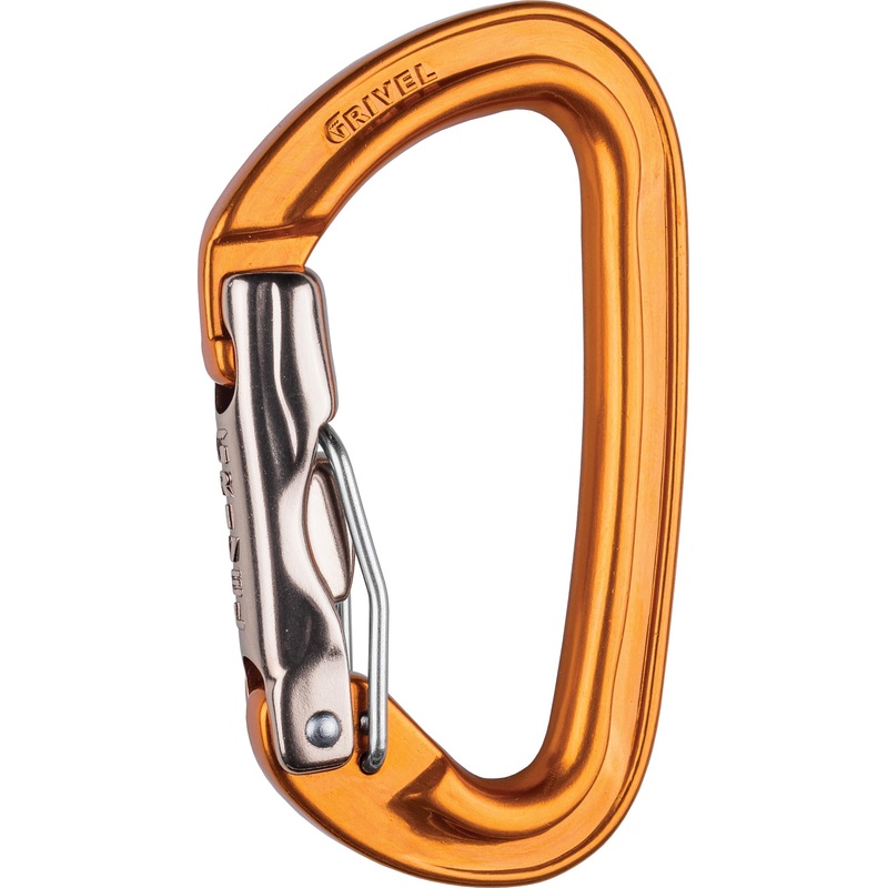 Grivel Plume Wire Lock Gold Twin Gate Carabiner – Secure and Stylish Climbing Accessory
