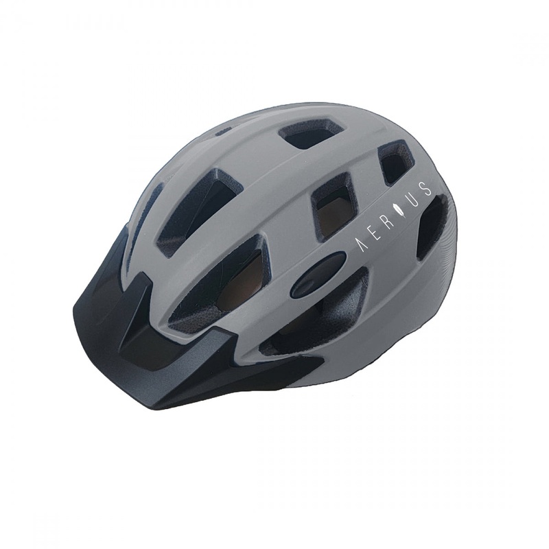 Mountain Bike Helmet Aerius Swift LG/XL 22-3/4 to 24in (58 to 61 cm) Grey All Purpose