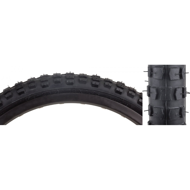 Sunlite MX 18 x 1.75 BK/BK MX K44 BMX Tire Clincher Reflective No. ISO 355