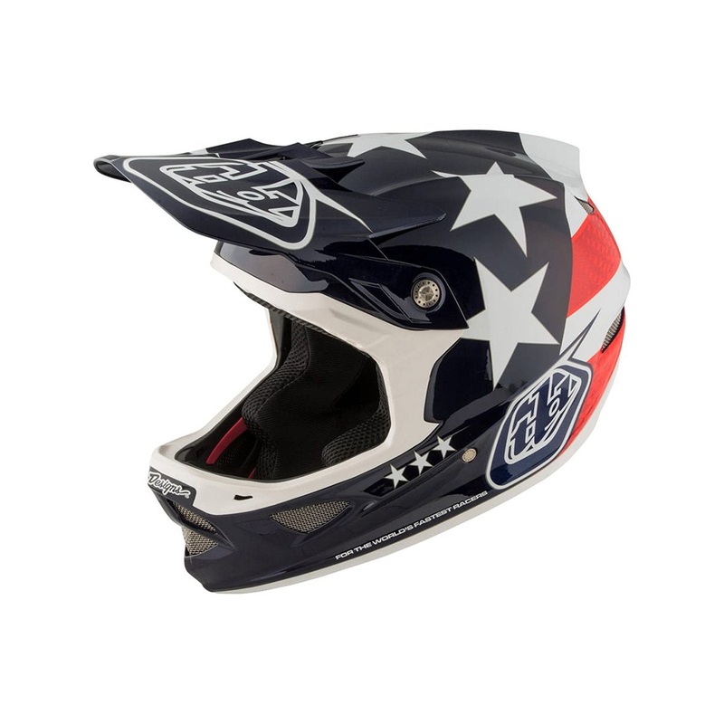 Troy Lee Designs D3 Carbon MIPS Full Face Helmet – Freedom – Blue – 2018 Freedom Blue Medium