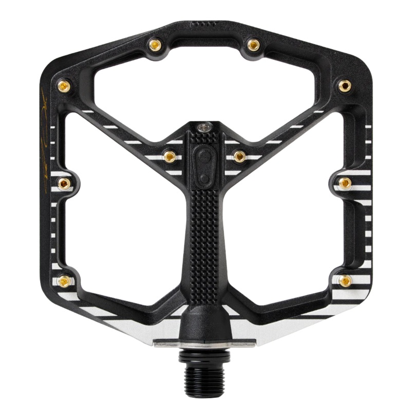 Crank Brothers Stamp 7 Small Platform Pedals – Fabio Wibmer Signature Edition Black – White