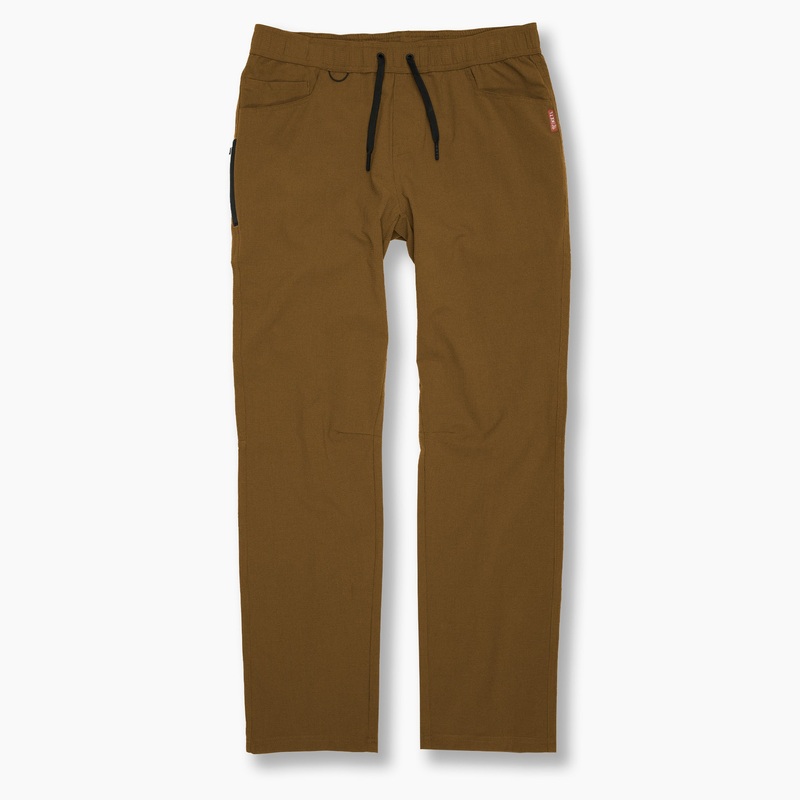 KETL Mtn Vent Lightweight Pants Straight Fit 32″ Inseam: Summer Hiking & Travel – Ultra-Breathable, Packable & Stretchy – Brown Men’s Small
