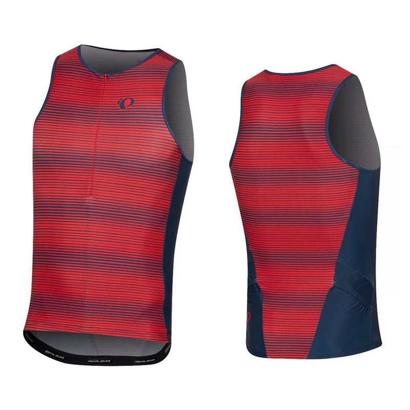 Pearl Izumi Elite Pursuit Graphic Tri Singlet – Torch Red-Navy Stripe Torch Red – Navy Stripe 2X-Large