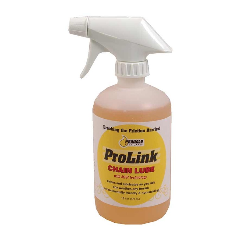 ProGold ProLink Chain Lubricant 16oz  Advanced Metal Friction Reducer, Moisture-Repellent, Dirt-Shedding Cyclist Chain & Drive Train Care 16oz