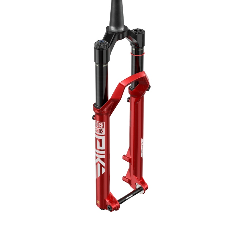 RockShox Pike Ultimate CHARGER 3.1 RC2 Fork – 27.5″ Boost 15×110, 140mm Travel, Electric Red, DebonAir+ with Accessories